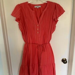 LOFT Women's coral Dress lined